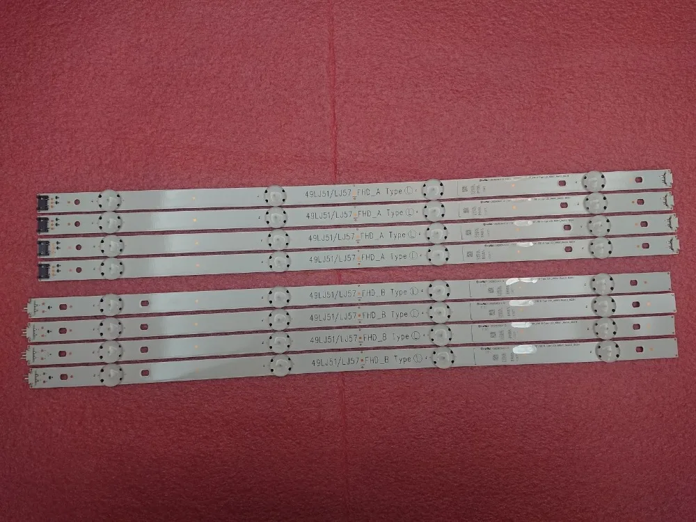 

Новинка 5 наборов = 40 шт. светодиодных лент для LG 49LH590V HC490DUN 49LH5700 49LJ51/LJ57_FHD_A B Тип LG innotek 17Y 49 _ FHD A B EAU63673013