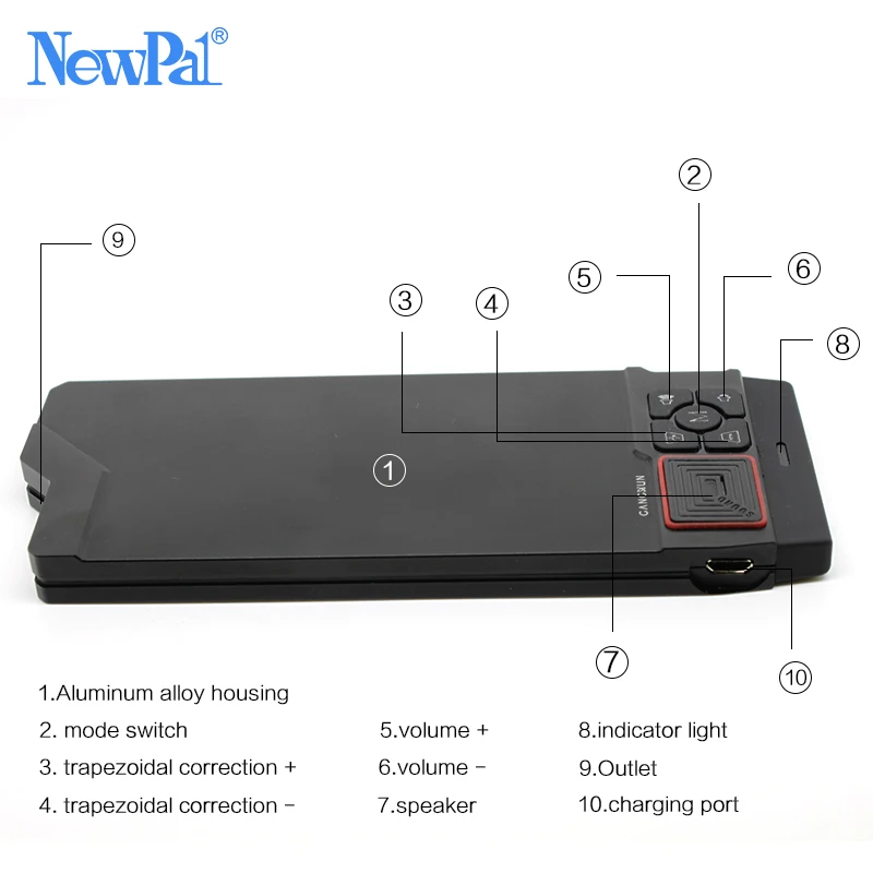 Мини лазерный проектор newpal LED 1080 P HD Android WI-FI Smart Проектор микроскоп сканирования