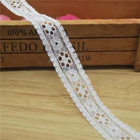 20mm Polyester Lace Trim White Fabric Sewing Accessories Cloth Wedding Dress Decoration Ribbon Craft Supplies 100yards L706