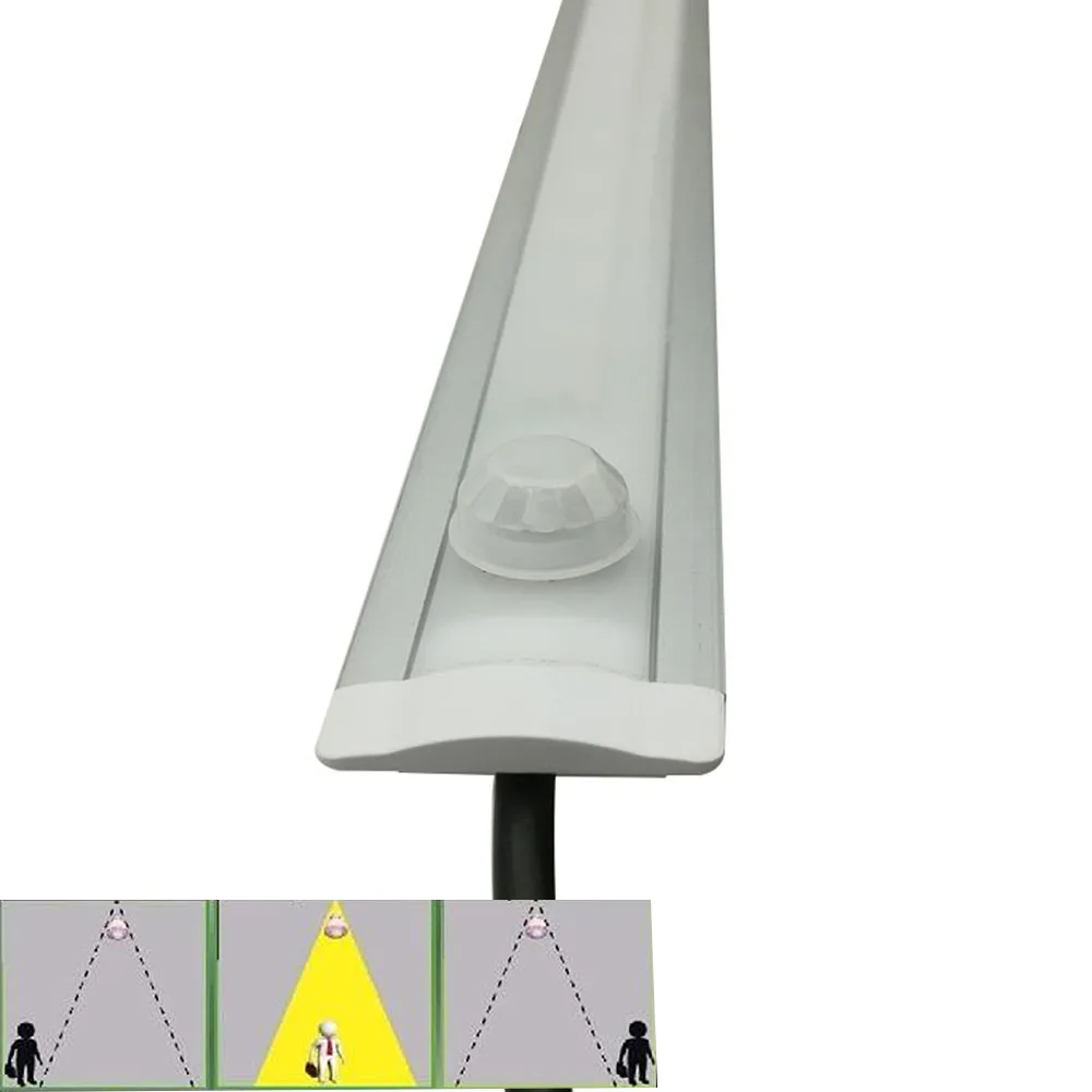 

1pcs*50cm 5050 rigid led strip PIR sensor switch SMD 5050 LED Hard Rigid LED Strip Bar Light Factory U Aluminium +Cover free