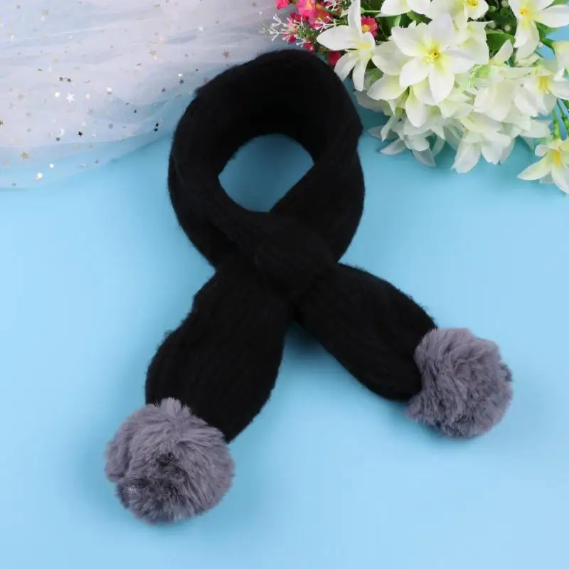 2018 новый зимний теплый платок милые девушки мода Помпоном Вязаный Шарф