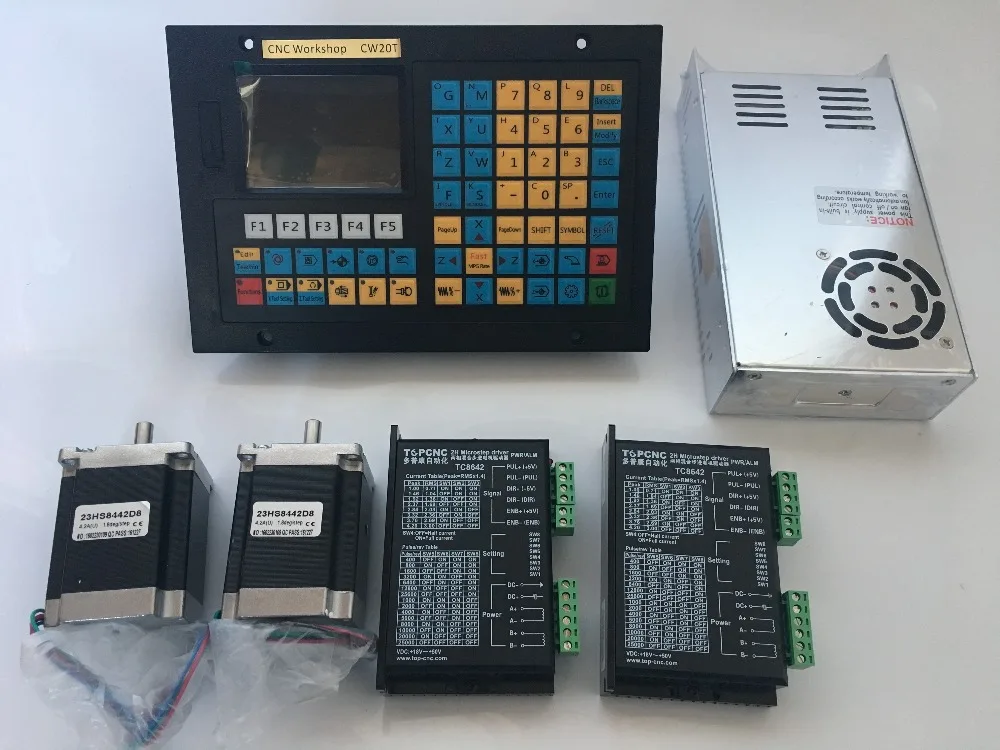 Комплекты для токарного станка с ЧПУ, 2 оси, USB, шаговый серводвигатель, шлифовальный станок, резьбонарезной шпиндель, токарный станок, контрольный станок