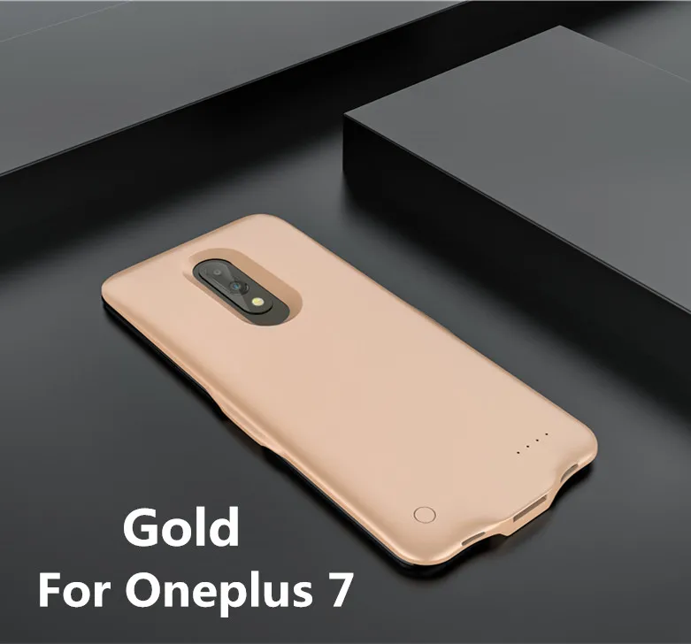 Gold for Oneplus 7 NTSPACE 6800 мАч зарядное устройство чехол s для Oneplus 7 Портативный внешний аккумулятор зарядный чехол для Oneplus 7 Pro противоударный чехол для батареи - Цвет: Gold for Oneplus 7