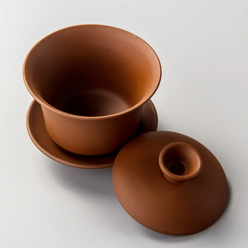Высококачественный Фиолетовый глиняный чайный набор Gaiwan элегантная китайская