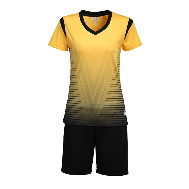 Yellow 5 цветов женские комплекты футбольные женские спортивный комплект волейбол Футбол майки рубашки тренировочные шорты костюмы униформы нарисованные на заказ - Цвет: Yellow