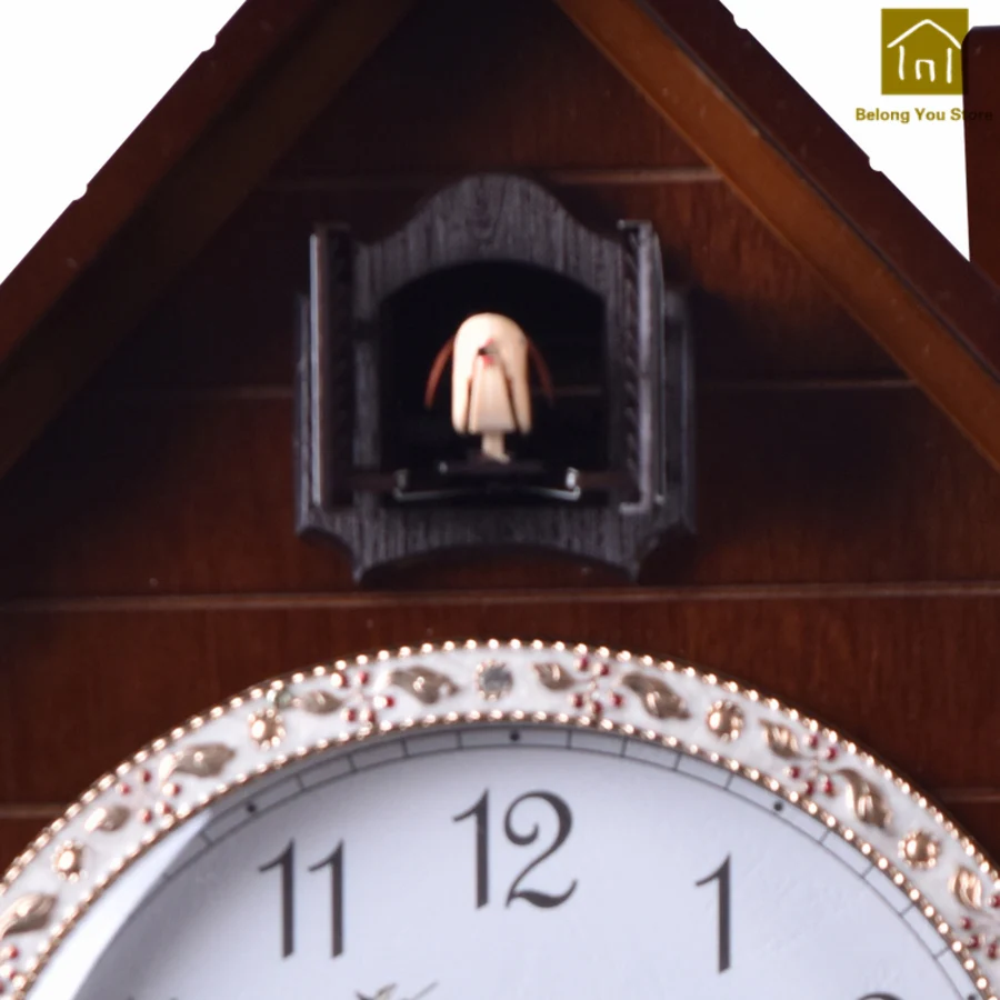 Милые деревянные настенные часы Cuckoo креативные с механизмом для гостиной