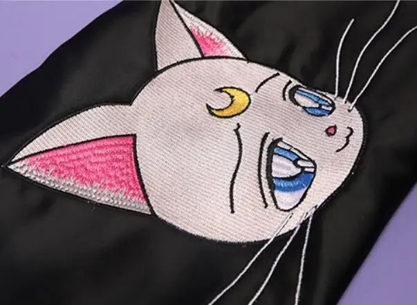 Sailor Moon атласная вышитая Luna Cat сумка на плечо сумка милая сумка с изображением животного сумка-портфель кошелек аниме косплей сумки для женщин подарок для девочек