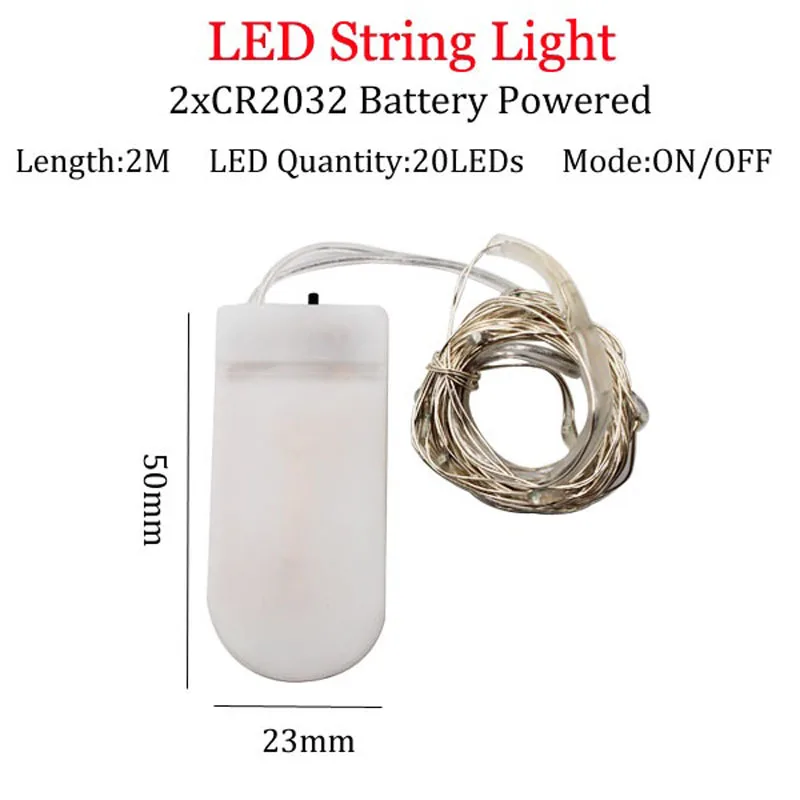 Низкая цена светодиодные гирлянды 2 м серебряный провод сказочный свет