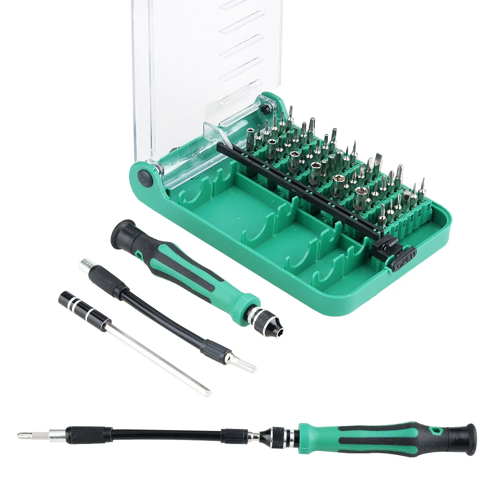 Набор Магнитных отверток 45 в 1 прецизионных 9002/9001 с пинцетом мульти отвертки