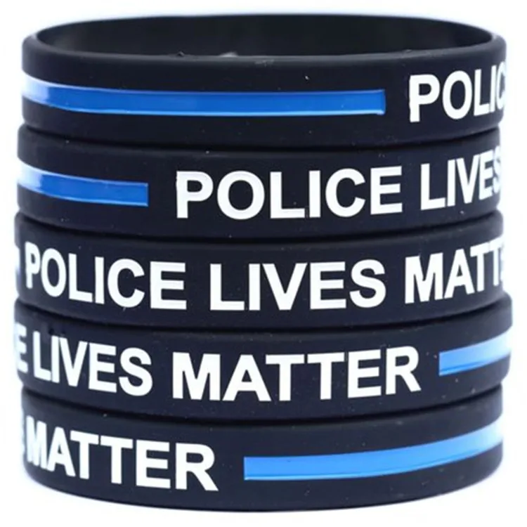 100 шт. с надписью POLICE Lives Matter тонкий синий линия полицейский осведомленности
