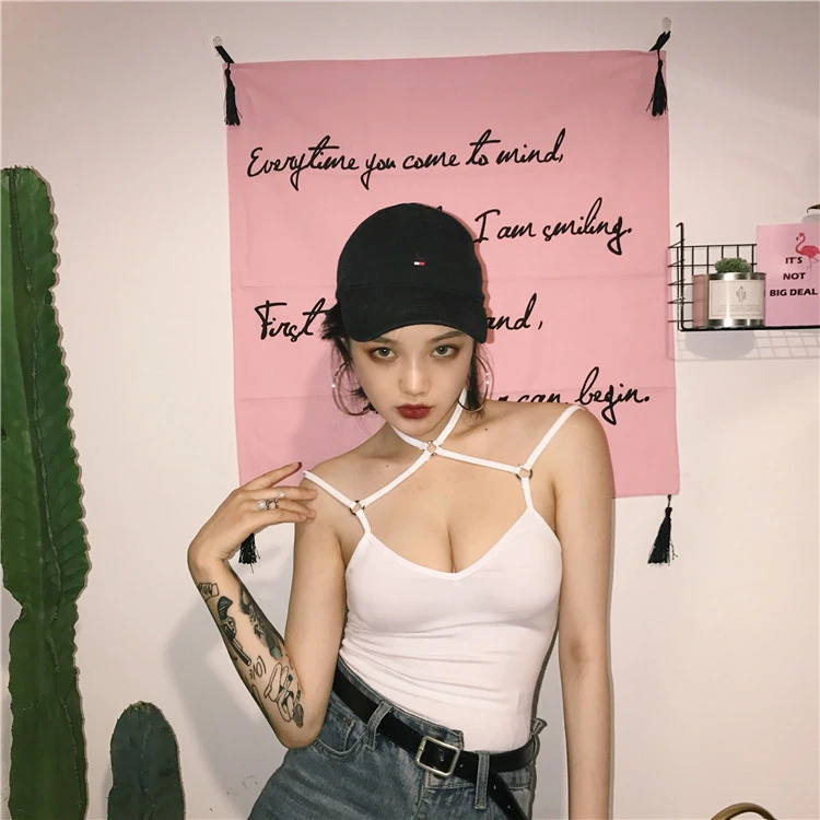 Блузка женская черная с вырезом на спине|cami top|bustier cropsummer camisoles |