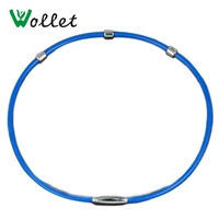 wollet jewelry 55cm health care magnet buckle blue silicone necklace magnetic jewelry for women