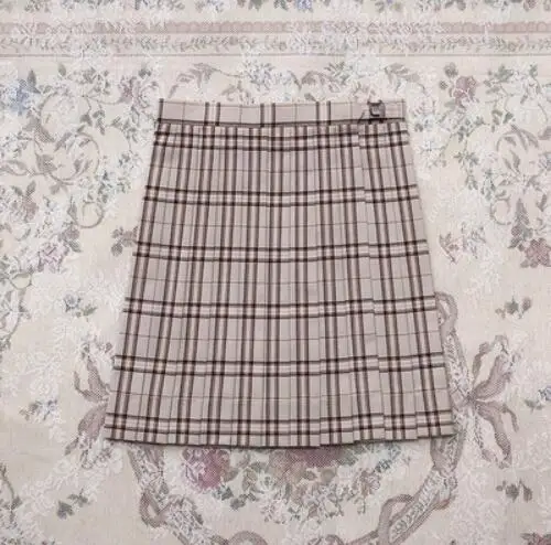skirt Женская клетчатая юбка в стиле Лолиты Harajuku Kawaii милые полосатые юбки милые школьные JK униформы Saia Faldas юбка Лолиты JKG1014 - Цвет: skirt