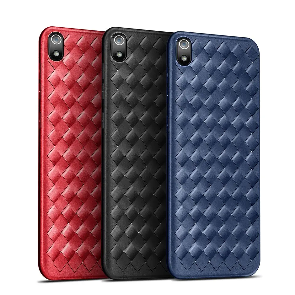 Мягкий ТПУ чехол для телефона для Xiaomi Redmi 7A чехол 5,45 дюймов роскошный тканый сетчатый чехол для Xiaomi Redmi 7A 7 A Блестящий силиконовый чехол