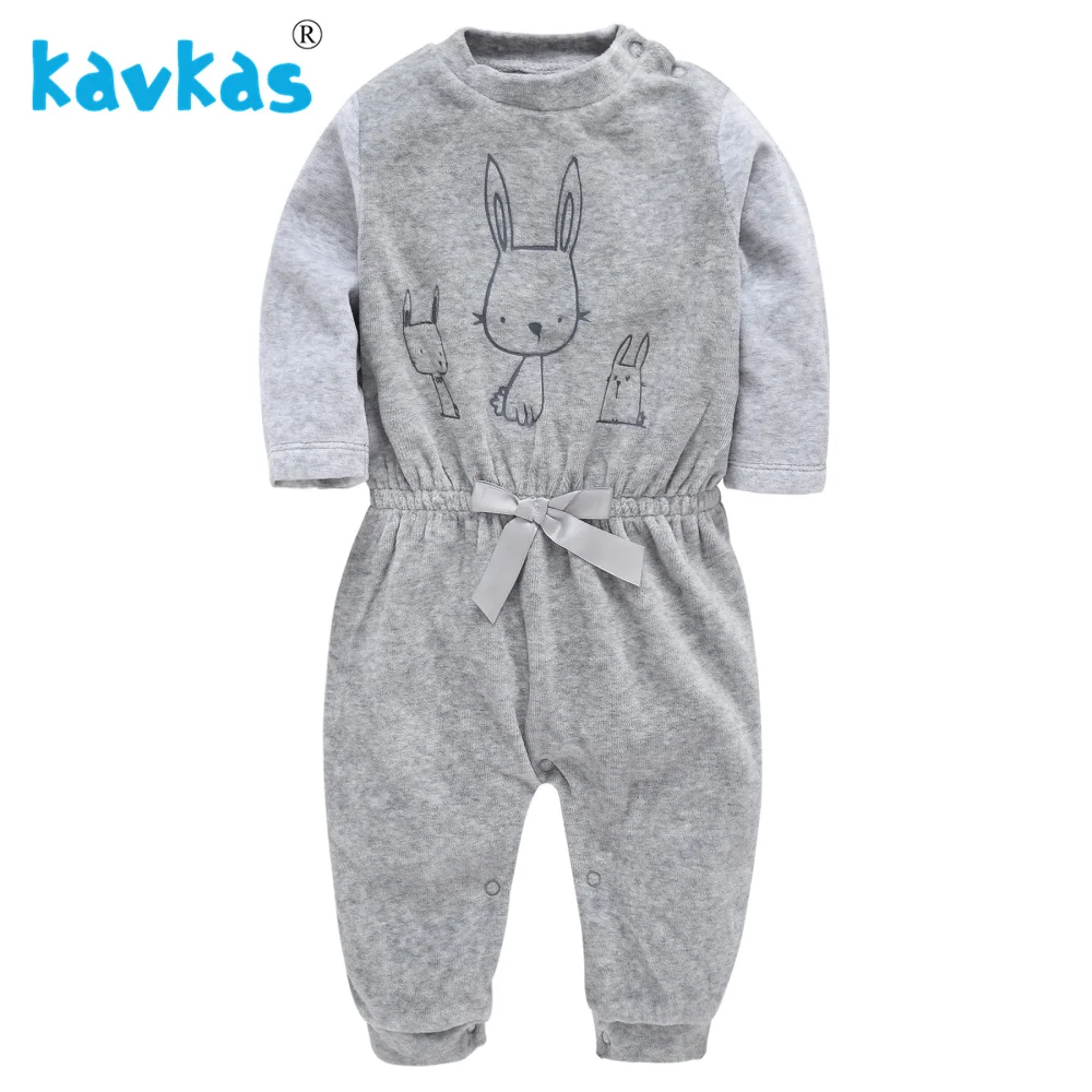 Kavkas/Новинка года; сезон осень-зима; детские комбинезоны; Длинные Комбинезоны с рукавами для новорожденных; комбинезон для девочек; флисовая одежда для малышей - Цвет: PY1047