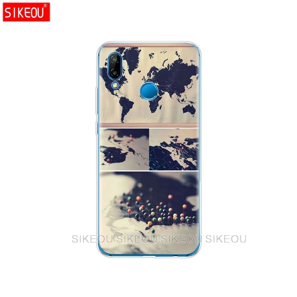 Силиконовый чехол для телефона Huawei P20 P7 P8 P9 P10 Lite Plus Pro 2017 P Smart Map дорожные