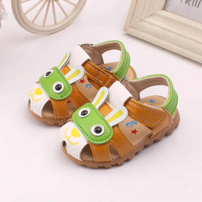 Kinder Sandalen Jongen животного для маленьких мальчиков летняя обувь тех кто только