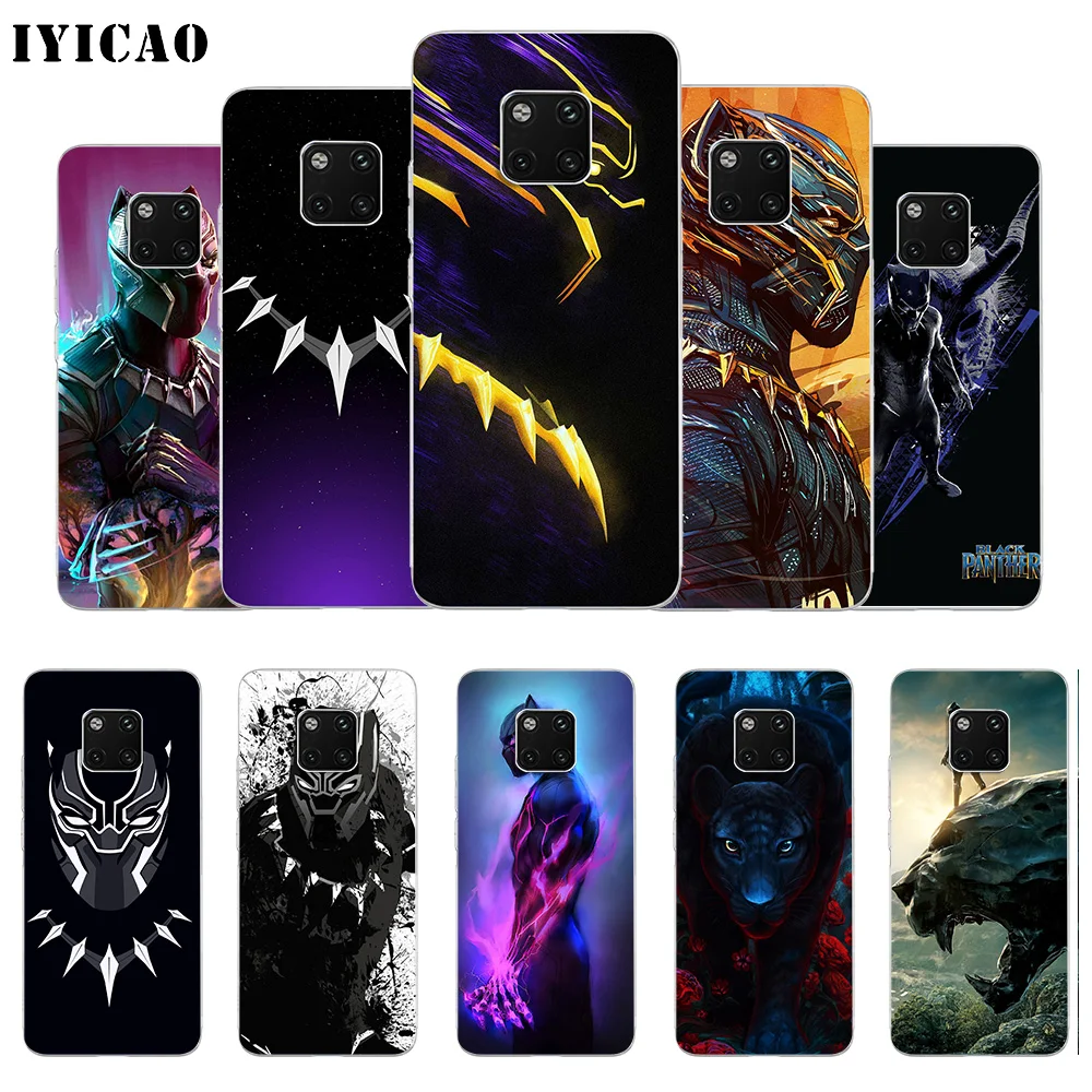 IYICAO Черная пантера фильм Marvel Мягкий силиконовый чехол для телефона Huawei Mate 10 20 Lite