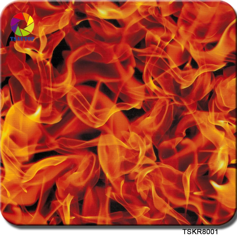 

ROYAL TSAUTOP Size 1m x 10m Flame Patterns Hydrographic Film hydro dipping transfer water transfer printing film WDF8001A