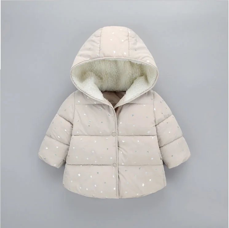 Новая осенне-зимняя шерстяная куртка с капюшоном для маленьких девочек пальто