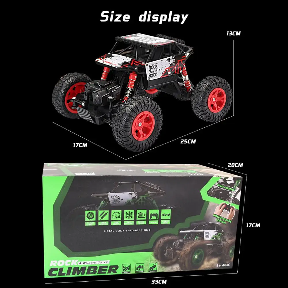 RC автомобиль 4WD 1:16 Off Road гоночный Рок Гусеничный альпинист электронный монстр
