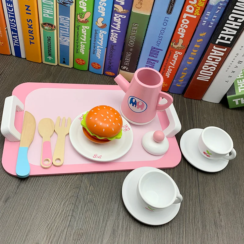 

JaheerToy afternoon Tea Toast Group Breakfast Play House Parent-child Interaction Early Education Educational Wooden Toys