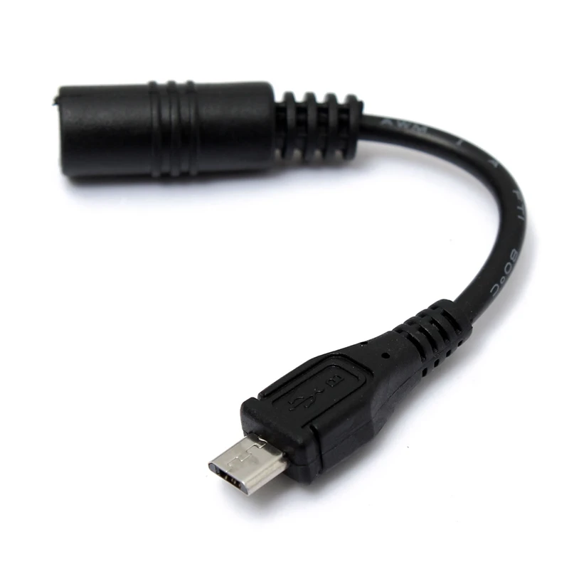 Лучшая цена Micro USB 5 контактный штекер к DC 5x2 1 мм Женский адаптер зарядного
