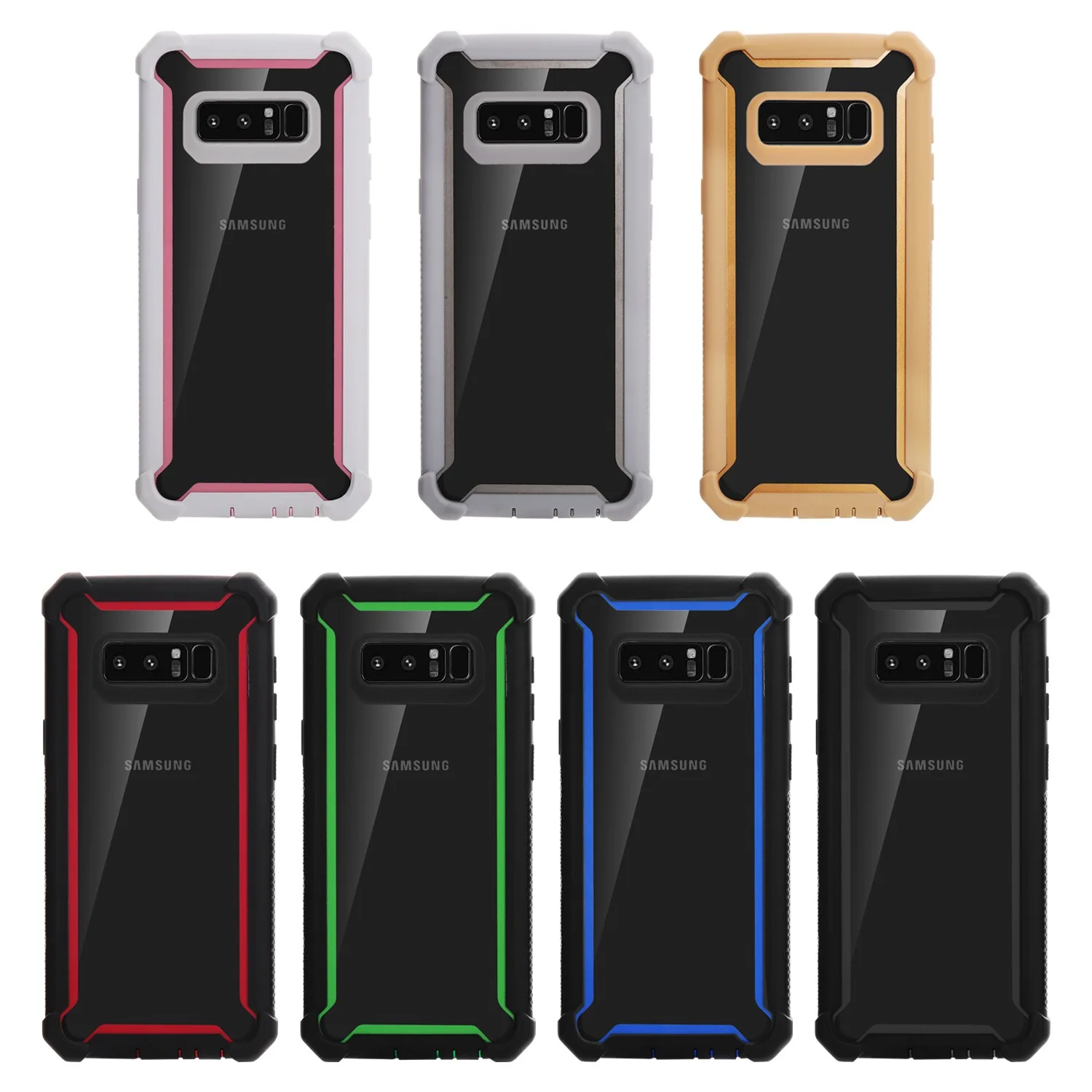 Противоударный прозрачный чехол накладка для Samsung Galaxy S10 S10Plus S10Lite S9 S8 360 защитный