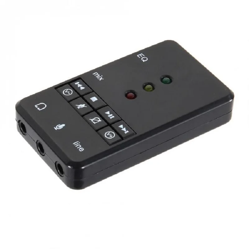 USB 2 0 внешняя звуковая карта 7 1 канал 3 5 мм гарнитура микрофон 3D аудио адаптер для