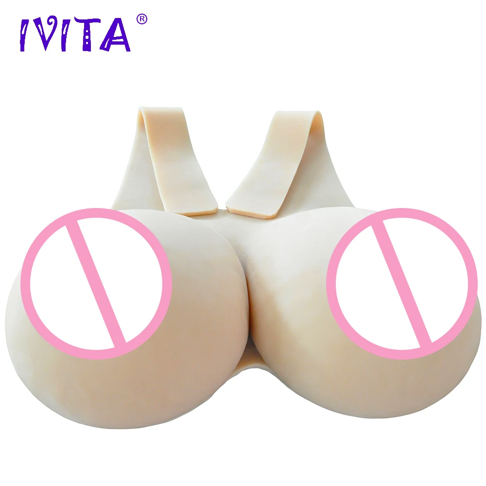 

IVITA 16KG Artifical Silicone Huge Breast Forms Fake Boobs For Crossdresser Transgender Drag Queen Enhancer Fashion Gift