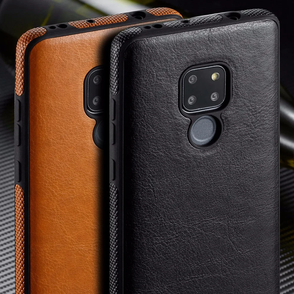 Тонкий роскошный чехол из искусственной кожи для Huawei Mate 20 с мягкой силиконовой