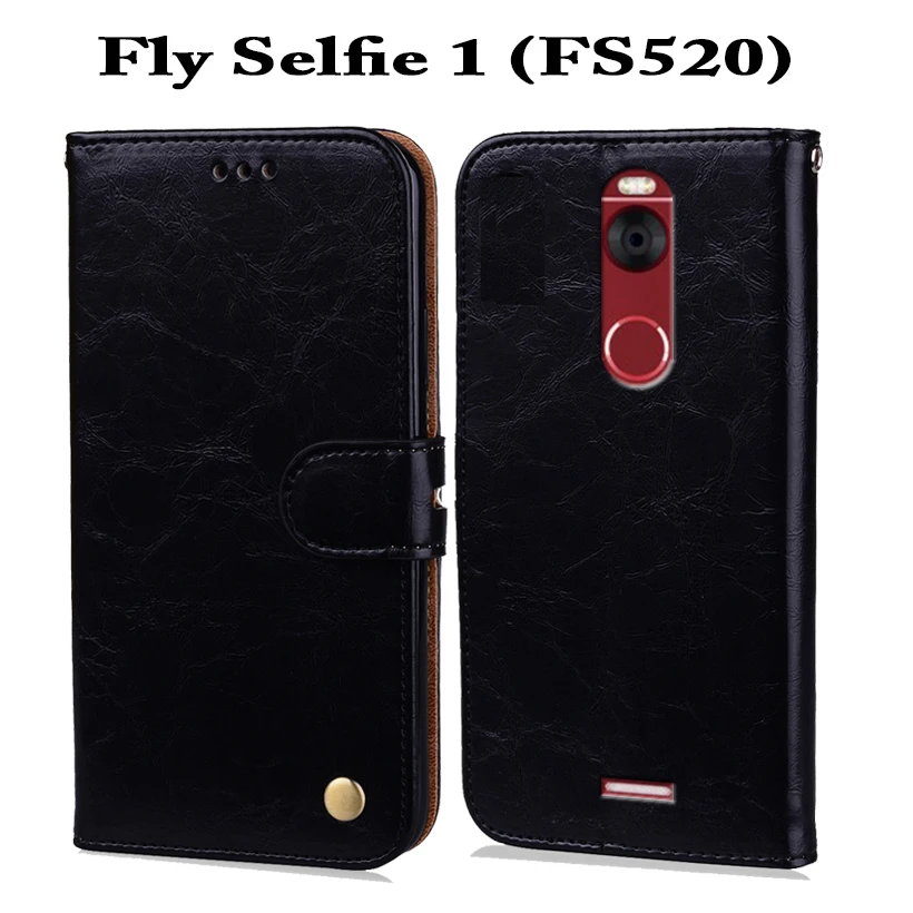 Чехол-книжка для Fly FS520 FS 520 из искусственной кожи чехол-кошелек Телефона Selfie 1