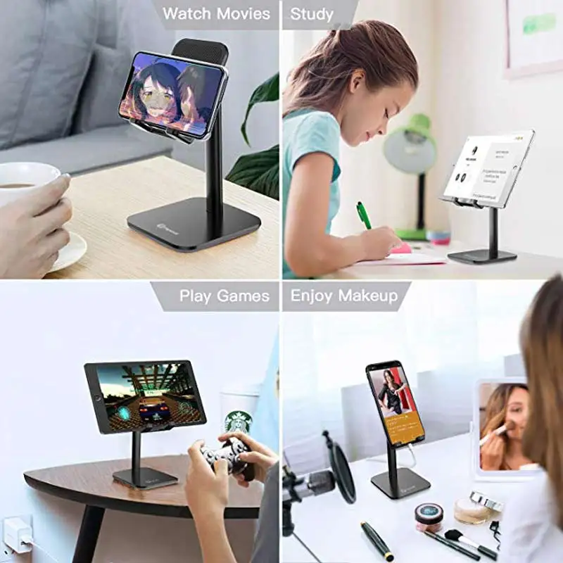 Регулируемая подставка под разные углы для смартфона и зарядный кабель 2 в 1