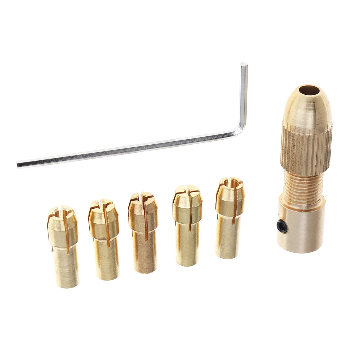 

Mini Drill Brass Collet Chuck 7pcs/lot 2.35/3.17mm Drill Chucks support 0.5 - 3.0MM Drill Bit for ABS Board / Light Board Punch