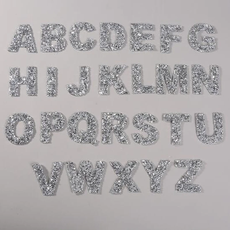 

Наклейки для одежды, стразы, английские буквы, A-Z, 1 шт.
