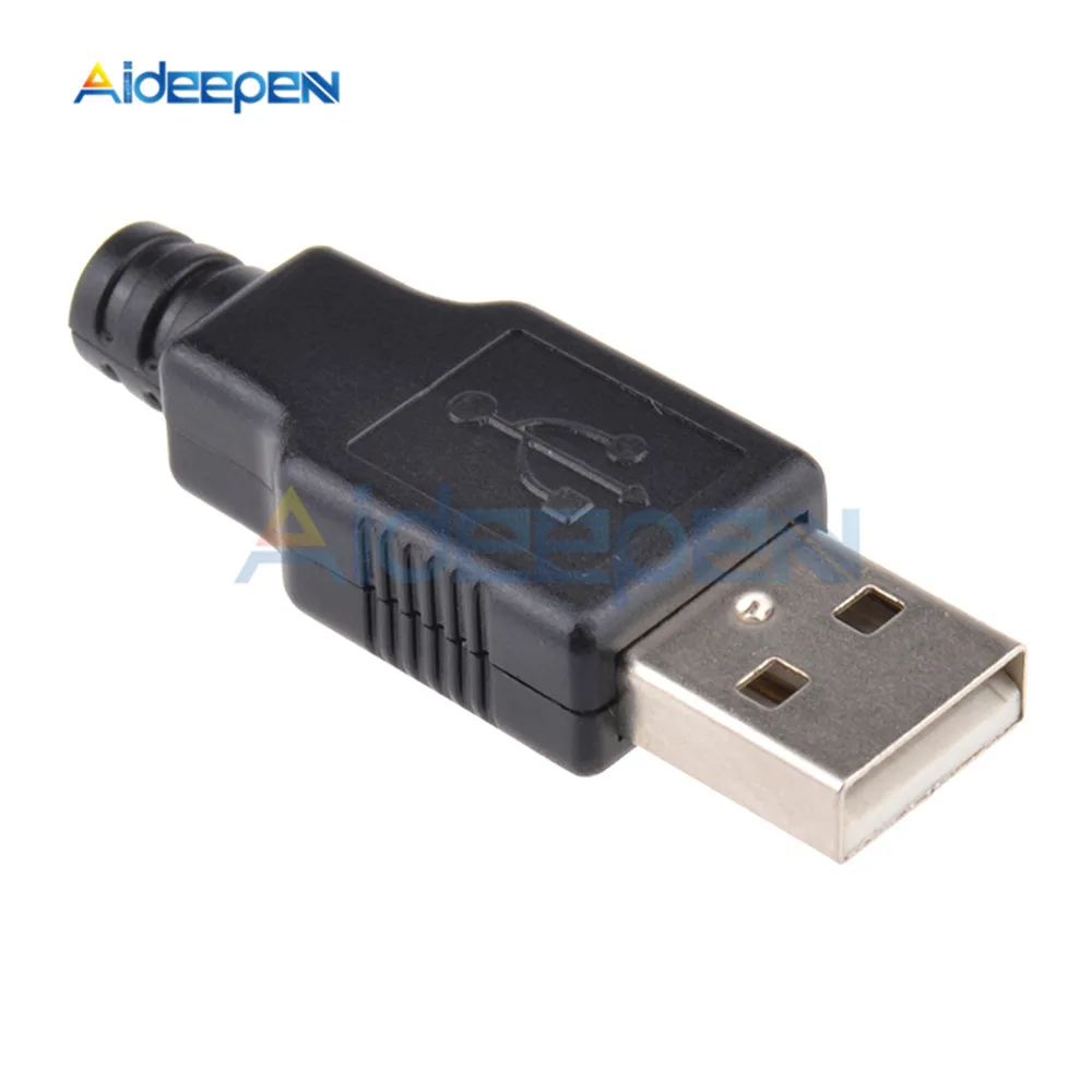 10 шт. 4 контактный разъем USB Type A с черной пластиковой крышкой|Детали и аксессуары