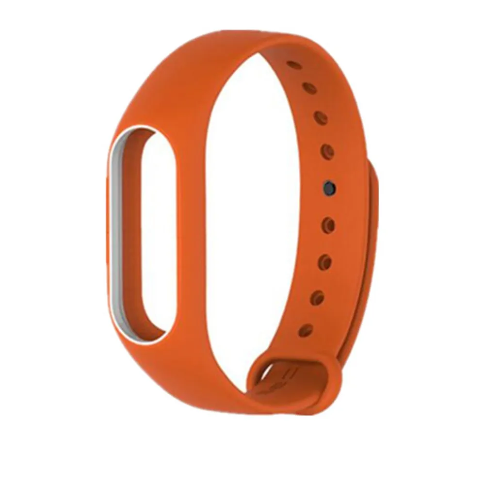 Mi jobs mi band 2 ремешок силиконовый браслет для xiaomi mi band 2 браслет напульсники ремешок на запястье для xiaomi mi Band 2 ремешок - Цвет: Orange white