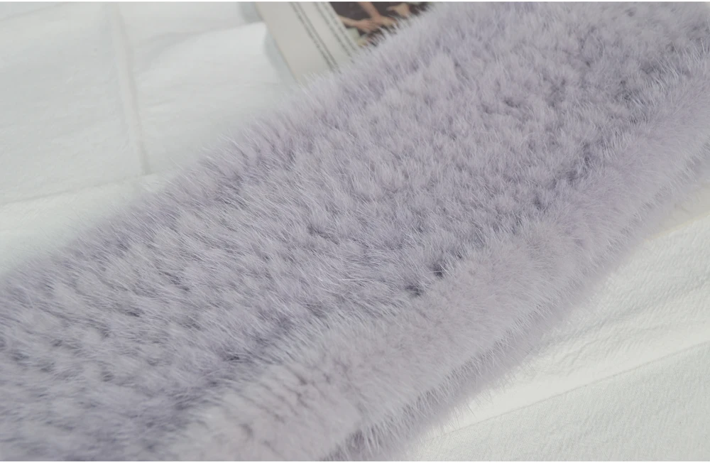 Long Style Women Real Mink Fur Scarf Genuine Real Mink Fur Scarfs Luxury Warm Soft Quality Knitted Real Mink Fur Shawl Scarves