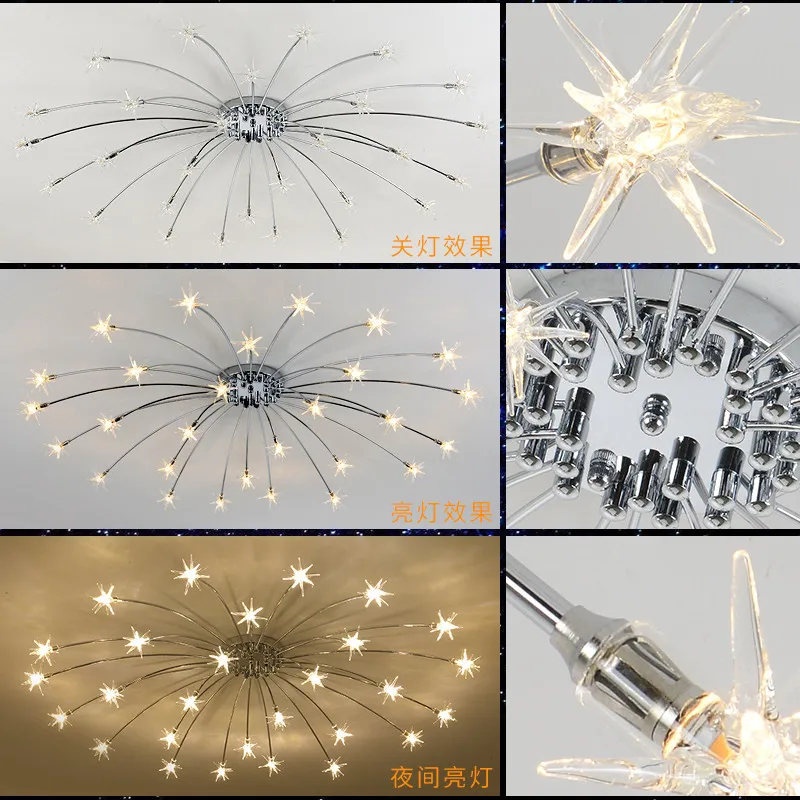 Современные светодиодные потолочные мини-светильники со звездами метеоритный