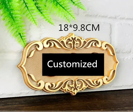 Customized-0 Индивидуальные двери дома адресный номер 3D цифры цифра табличка знак номер ворота значок стикер с самоклеющейся наклейкой - Цвет: Customized-0