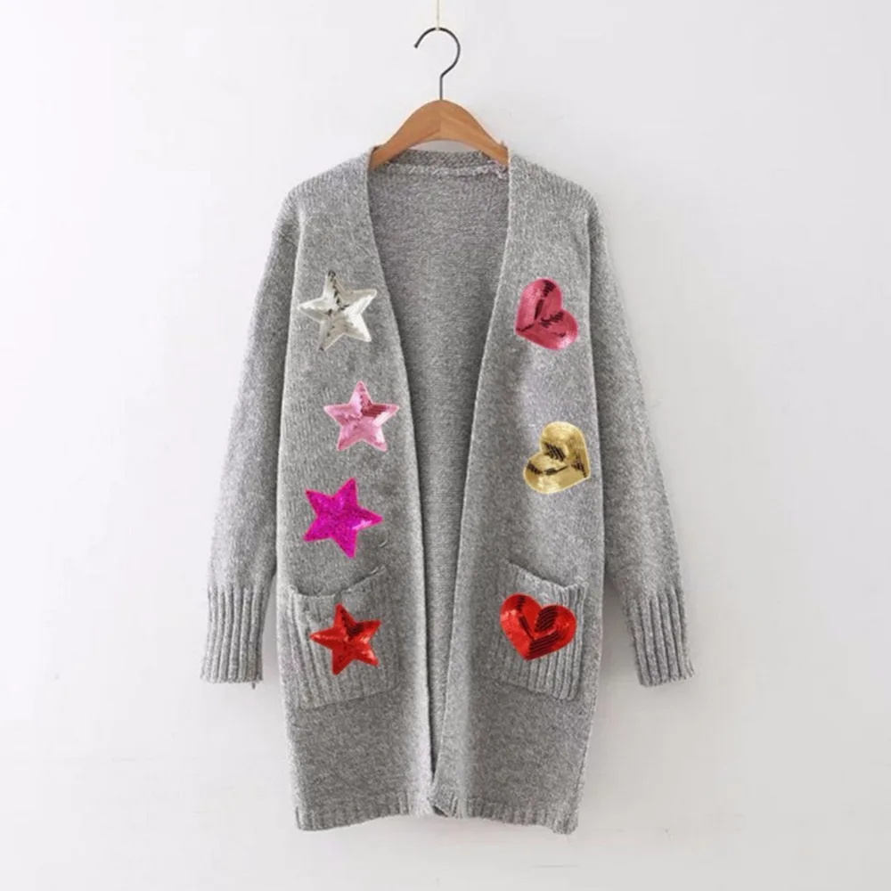 10 шт Сердце Звезда блестки аппликация вышитые патчи пришить Аппликация Милая