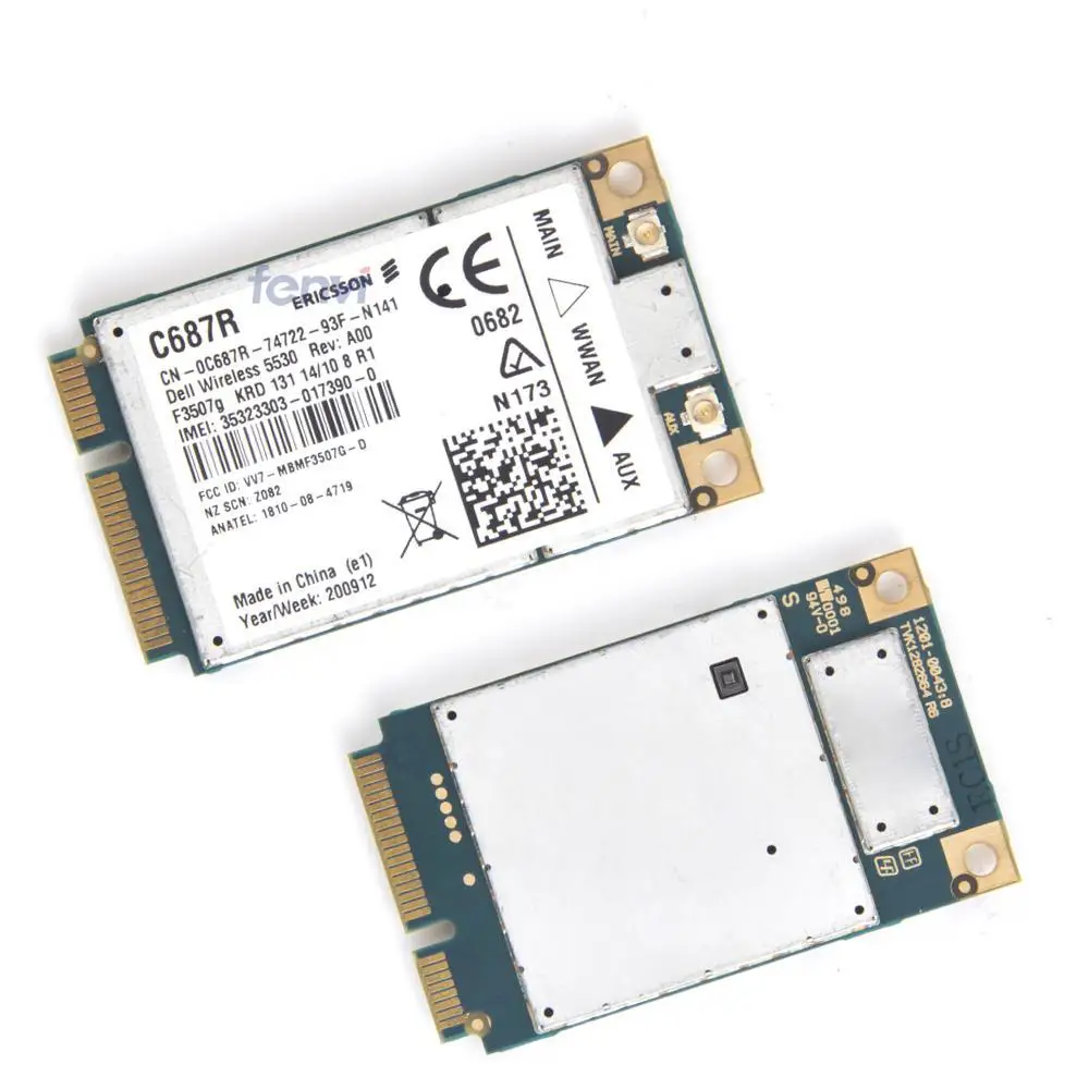 Разблокирована Ericsson f3507g Беспроводной 3G модуль WWAN для Dell 5530 Mini pci-e карты 3G/HSDPA WCDMA GPS