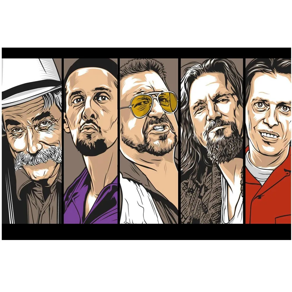 Большой Lebowski фильм Искусство шелковая ткань плакат печать 20x30 32x48 дюймов