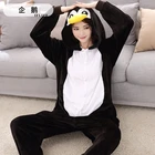 Костюм пингвина кигуруми с животными, фланелевый комбинезон для взрослых и девочек и детей, комбинезон для Хэллоуина, женский комбинезон в стиле аниме, костюм-Маскировка