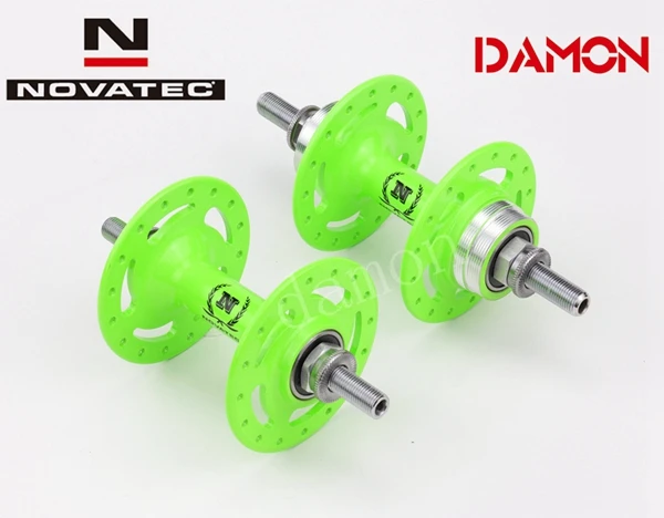 Green2 32H Pair Специальные скидки по низкой цене Новатек A565SBT A566SBT 32 отверстия фиксированной Шестерни один Скорость велосипедные ступицы передние и задние/14/15/17 T - Цвет: Green2 32H Pair