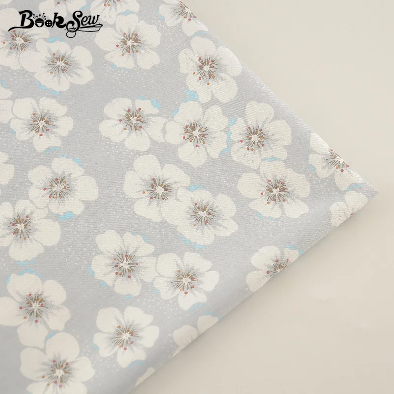 2017 100% Light Grey Cotton Twill Fabric China Plum Flowers Designs Fat Quarter Home Textile Material Bed Sheet Qulting Tale|fabric plum|sheet