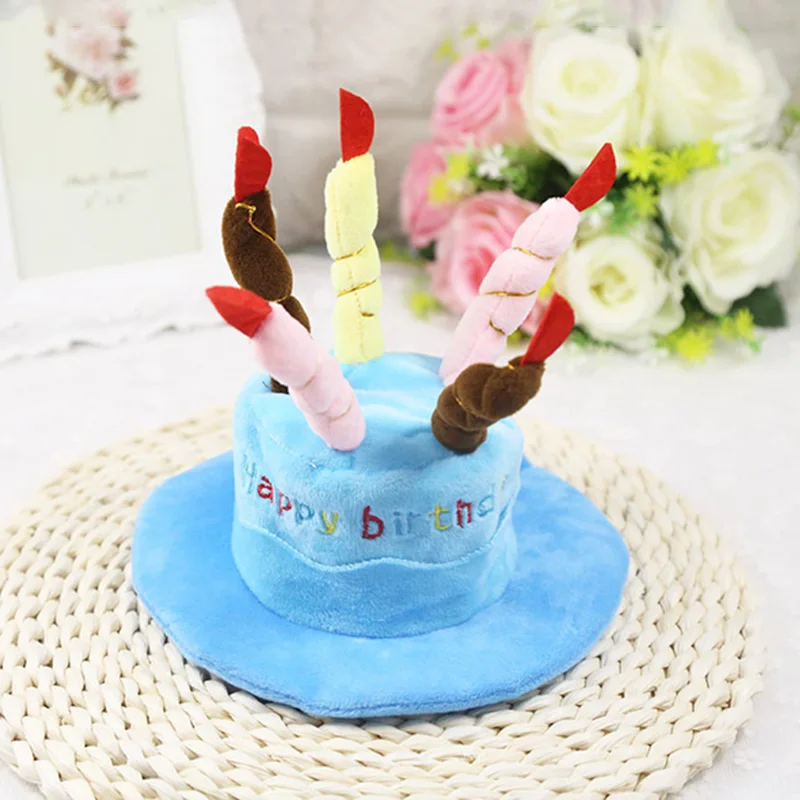 Нарядная шапочка для домашних собак подарок на день рождения высокое качество