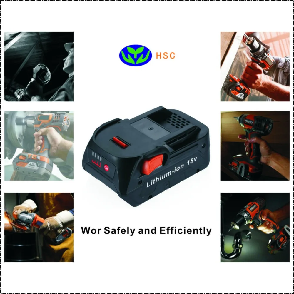 1.5Ah 18650 Батарея пакет RID18B Li-Ion Батарея 18 V Замена указывающего нам R840084 AC840084 130383025/AEG L1830R B1820R L1815R