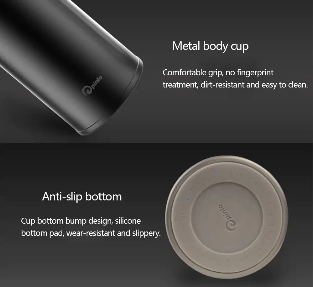 Xiaomi Mija Pinlo вакуумная изолирующая крышка бутылка для воды Pro 480 мл Термос из нержавеющей стали-чашка Противоскользящий силиконовый коврик