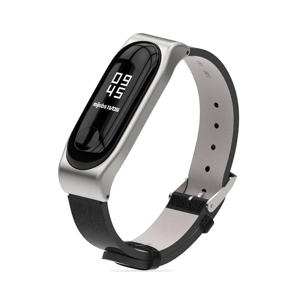 Кожаный ремешок Mijobs для Xiaomi Mi Band 4 сменный наручных часов 3 смарт-браслет Miband Mi3 |